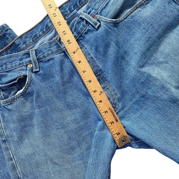 Levis 501 Straight Fit Denim Jeans 36 x 32 Stone Washed Blue Y2K Distressed - Picture 15 of 15